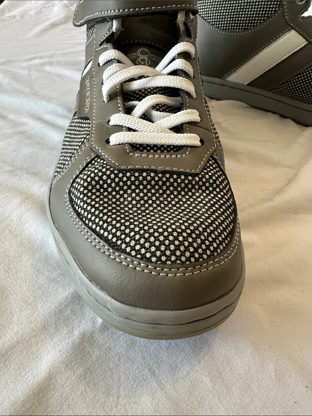 Creative Recreation Men's Grey and White High-Top Sneakers
